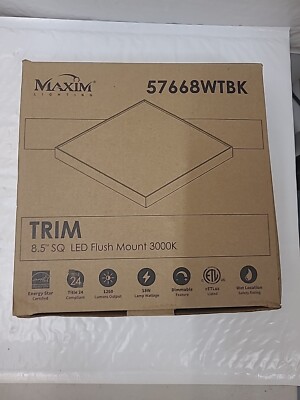 Maxim Lighting Trim 8.5'' 18W LED 1-Light Flush Mount, 3000K, Black - 57668WTBK