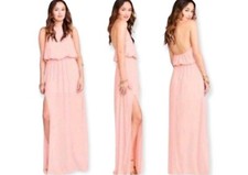 Show Me Your Mumu Heather Halter Dress In Frosty Pink Size XXS