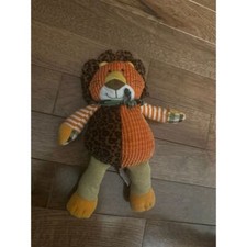 Mary Meyer Motley Zoo Patchwork Plush Lion Lovey Sewn Eyes 12"