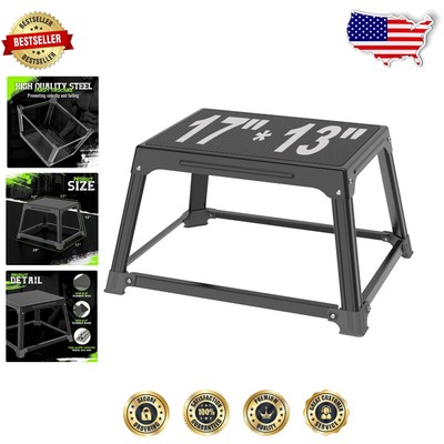 Compact 12-Inch Steel Plyo Box with Anti-Slip Feet - Ideal Agility Training Gear