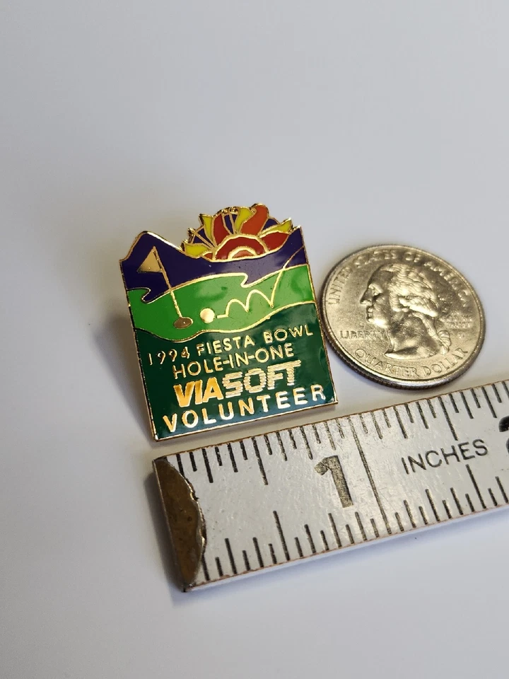 Fiesta Bowl Souvenir Pin 1994 Viasoft Hole-in-One Volunteer - Image 4 of 4