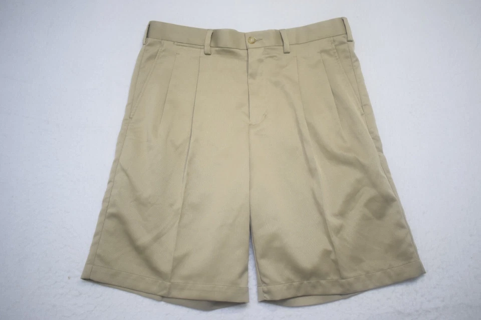 Pantalones Cortos de Golf Callaway Beige Rendimiento Plisados Atléticos Para Hombre Talla 34 x 11" Foto 2 de 4