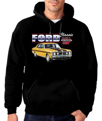 FORD XY GTHO FALCON 351GT QUALITY BLACK HOODIE (12 CAR COLOURS) - Picture 24 of 24