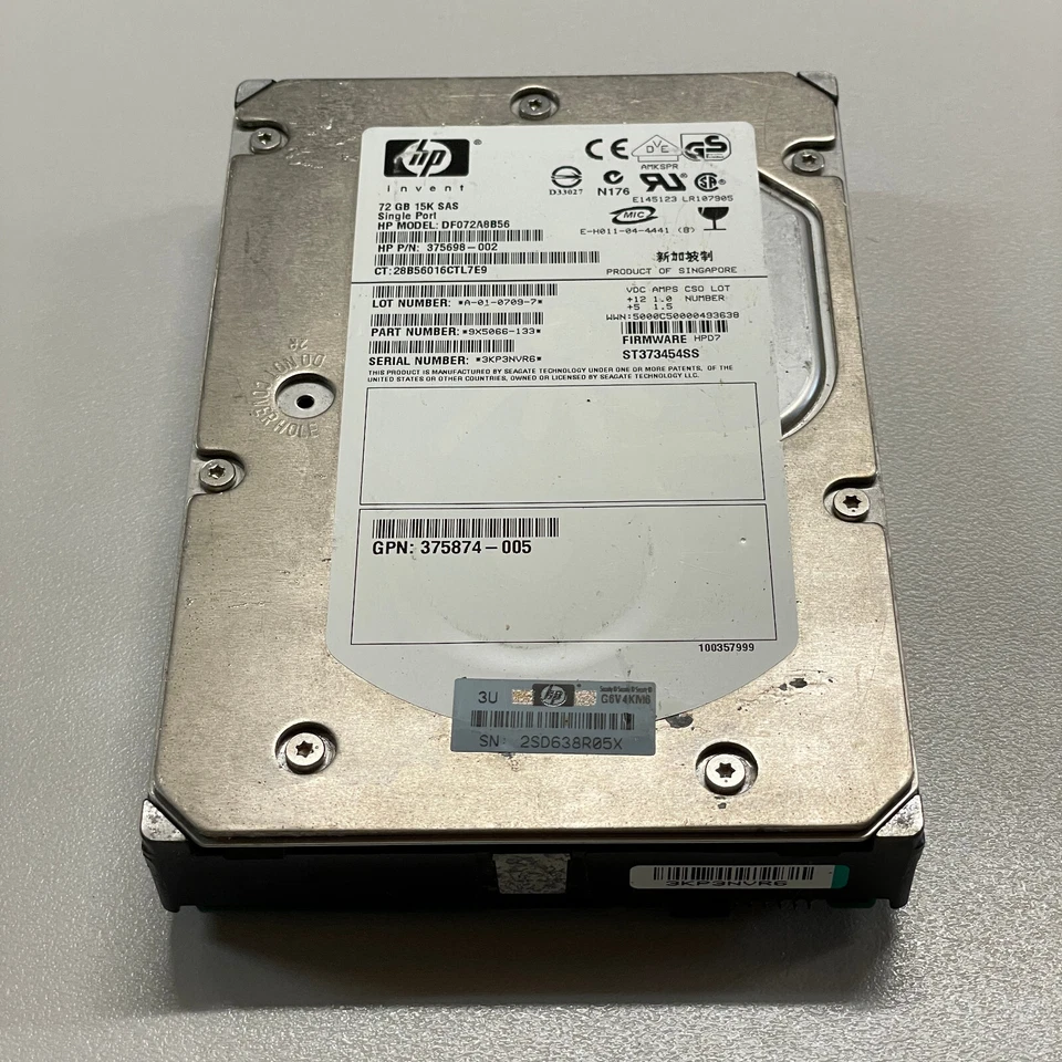 Seagate Cheetah 73GB 3.5" SAS HDD 3Gbps 15K RPM 8MB Cache ST373454SS 375698-002 - Image 3 of 4