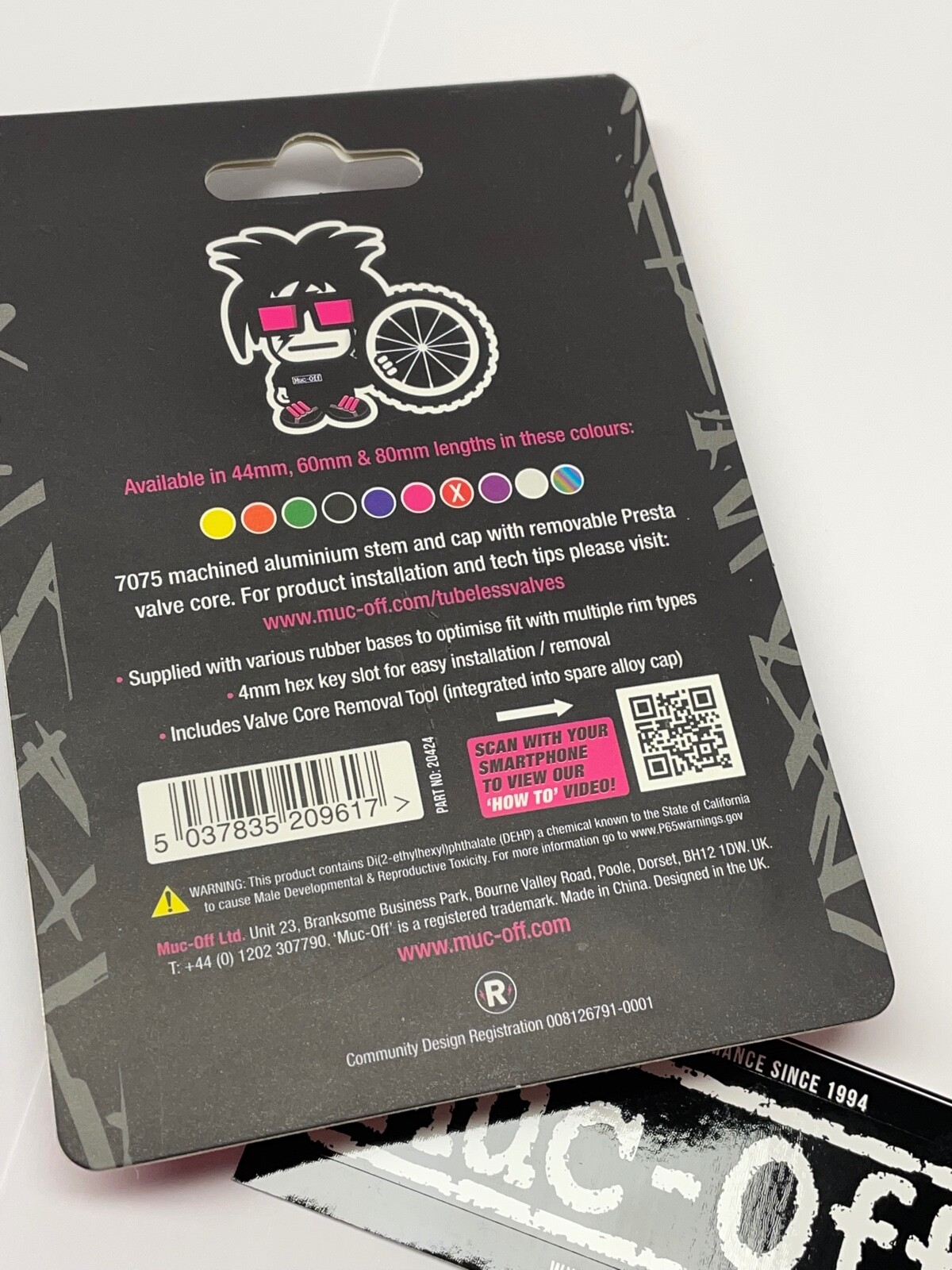 Valvole Tubeless MUC-OFF Big Bore Lite (Presta) Grande Rosso - Foto 7