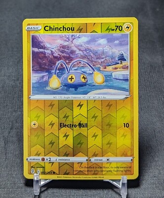 Chinchou Common Reverse Holo Lightning Pokemon TCG Evolving Skies Card 052/203