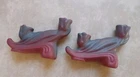 Vintage Pair Van Briggle Pottery Mulberry / Tulip Theme Candlesticks