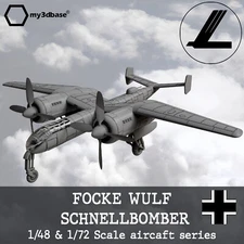 Focke Wulf Quick Bomber 1:48 or 1:72 Kit - Model Kit 3D Printed