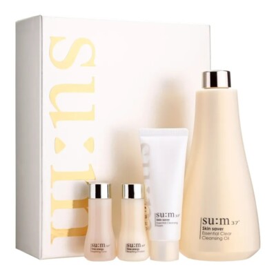 SU:M37 Skin Saver Essential Cleansing Oil Special Set 4 Artikel, Kbeauty, Probe