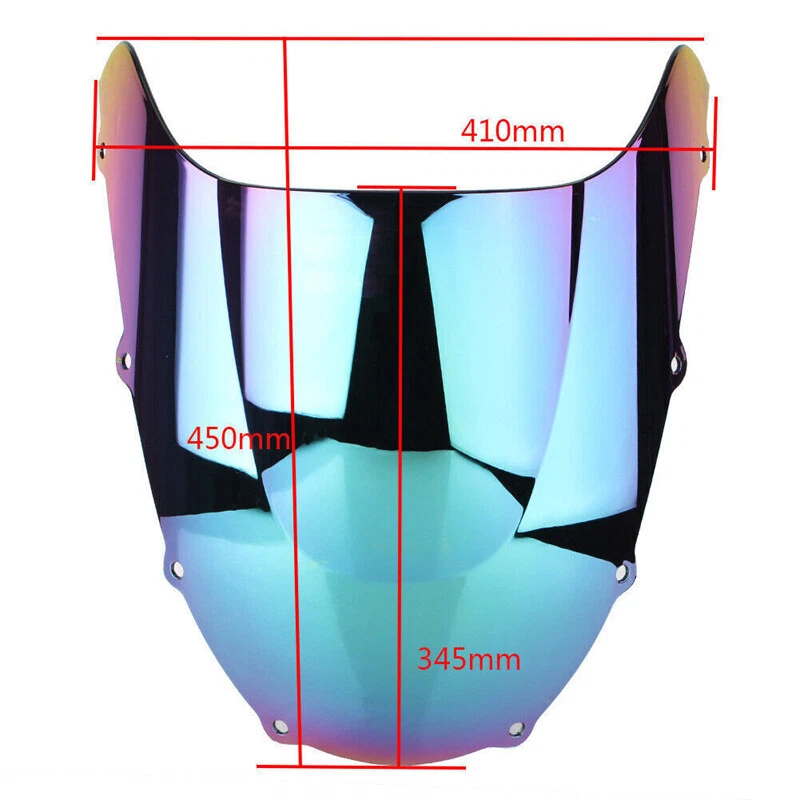 Windshield Windscreen Double Bubble For Kawasaki NINJA ZX9R 1998 - 1999 Sliver Foto 2 de 3