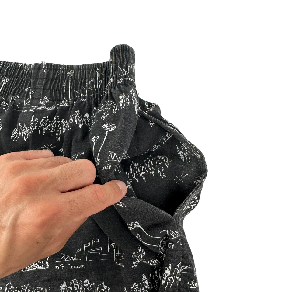 Pantalones Cortos Vintage Años 80 Estampado Completo Playa Cintura Alta Talla Pequeña Hechos en EE. UU. Foto 4 de 4