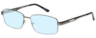 Enhance BIG&TALL EN3858 Mens Blue Light Designer Eyeglasses Gunmetal Silver 63mm