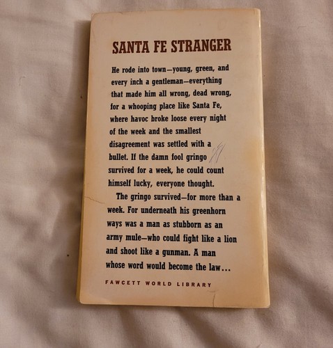 Gringo Paperback Book L. L. Foreman Western Action Santa Fe, New Mexico History - Imagen 2 de 5