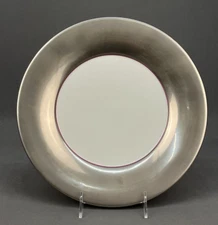 Hering Berlin Polite Platinum Porcelain 11 1/2" Dinner Plate; Mint $975 New