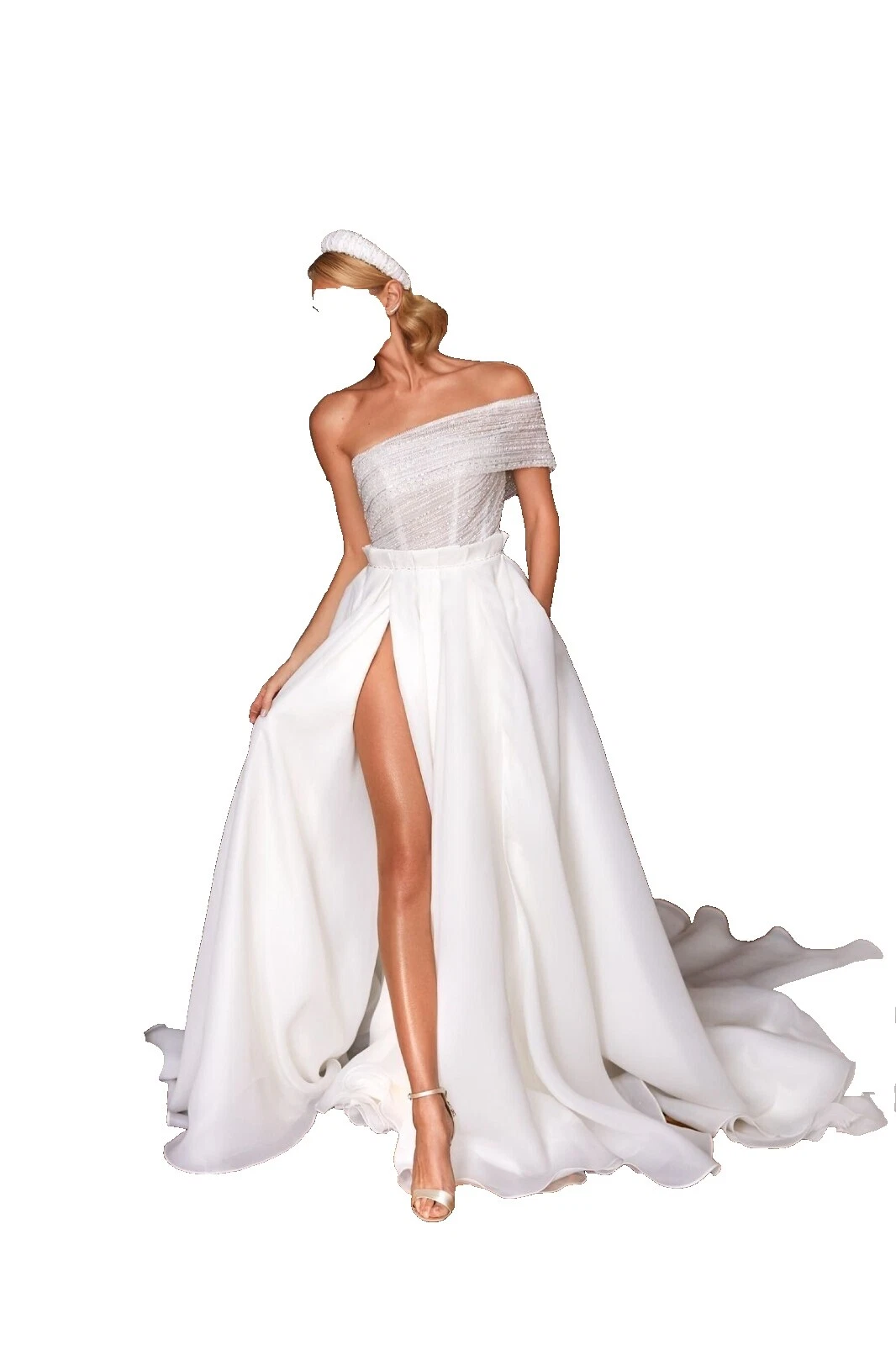 Organza One Shoulder A-Line Wedding Dresses