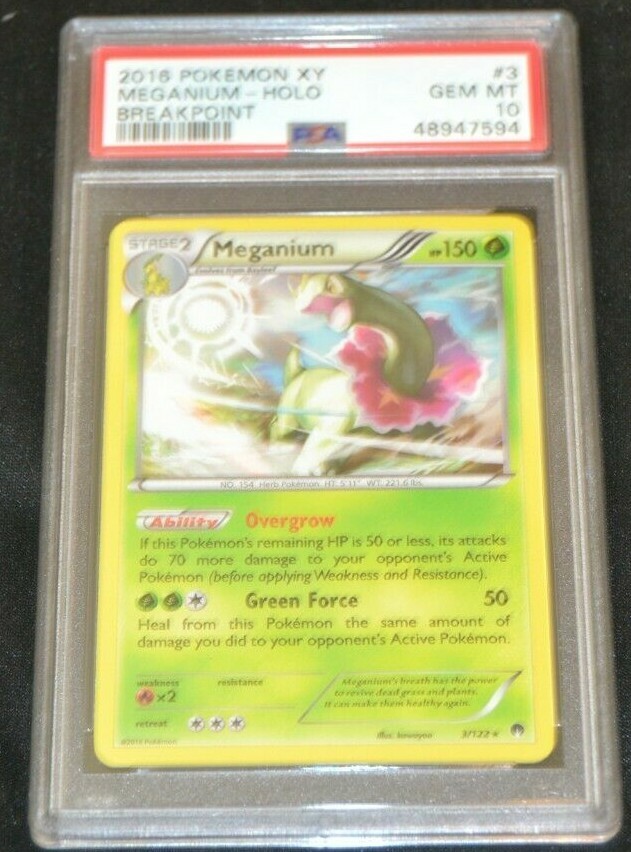 Holo Foil Meganium # 3/122 Breakpoint Set Pokemon Trading Cards