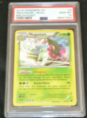 Holo Foil Meganium # 3/122 Breakpoint Set Pokemon Trading Cards