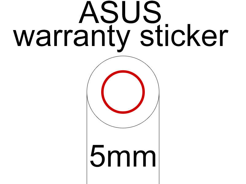 ASUS Red Circle WARRANTY 5mm round tamper proof sticker for ASUS products