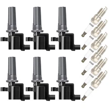 Ignition Coils & Spark Plugs For 2000-2002 Jaguar S-Type 2000-05 Lincoln LS 3.0L