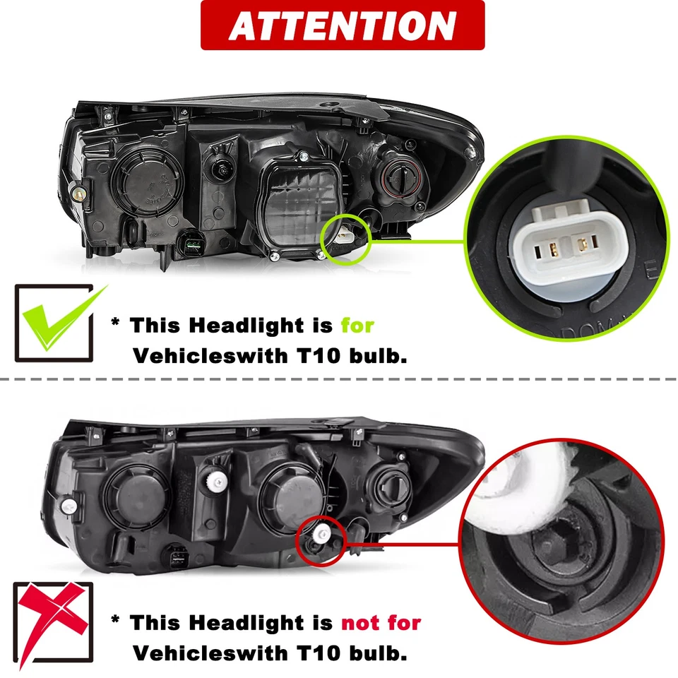 Faros para Hyundai Santa Fe 2007-2012 6 pines halógenos negro ámbar faros 2 piezas Foto 3 de 4