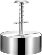 Spring-Assisted Burger Press, Stainless Steel Hamburger Patty Maker, 4.7 X 5.5''