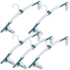 5 Pcs Folding Travel Hangers Multifunctional Jeans Clothes Drying Rack