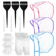 3 Sets Highlight Cap Kit with 3 Pcs Hair Highlighting Caps, 3 Pcs Styling Tools,