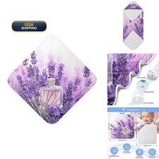 Bulletgxll Lavender Perfume Baby Hooded Towel Cotton Baby Bath Towel Soft And