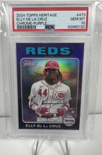 Elly De La Cruz [Purple Chrome] #473 Prices | 2024 Topps Heritage