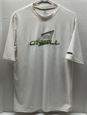 O'Neill Skins 6oz 50 UV Protection White Swim Surf Shirt - Men's L EUC