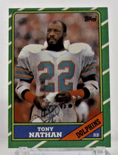 1986 Topps #46 - Tony Nathan - Miami Dolphins - Near Mint
