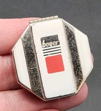 Antique 1930s Rouge Makeup Compact With "Strawberry" Rouge By Boyer 