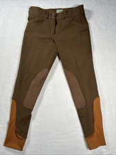 Dover Saddlery Riding Breeches Pants 28 Brown Mens Equestrian Stretch Horse Show