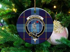 McKerrell Clan Scottish Tartan Crest Ceramic Ornament