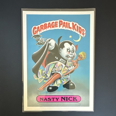 #ad Topps Garbage Pail Kids 1986 Vintage Nasty Nick Giant 5x7 Trading Card $75.00