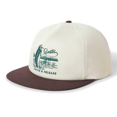 Brixton Catch & Release HP Snapback Cap Off White Brown