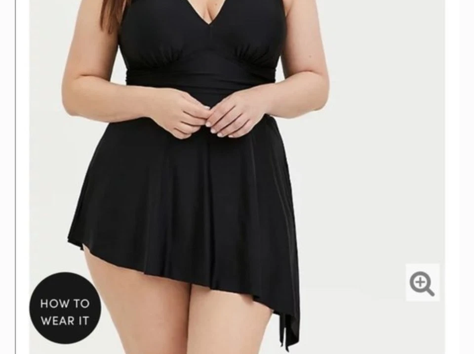 Traje de baño Torrid de una pieza con aros sujetador forrado barriga falda en púrpura talla 1 nuevo con etiquetas Foto 4 de 4