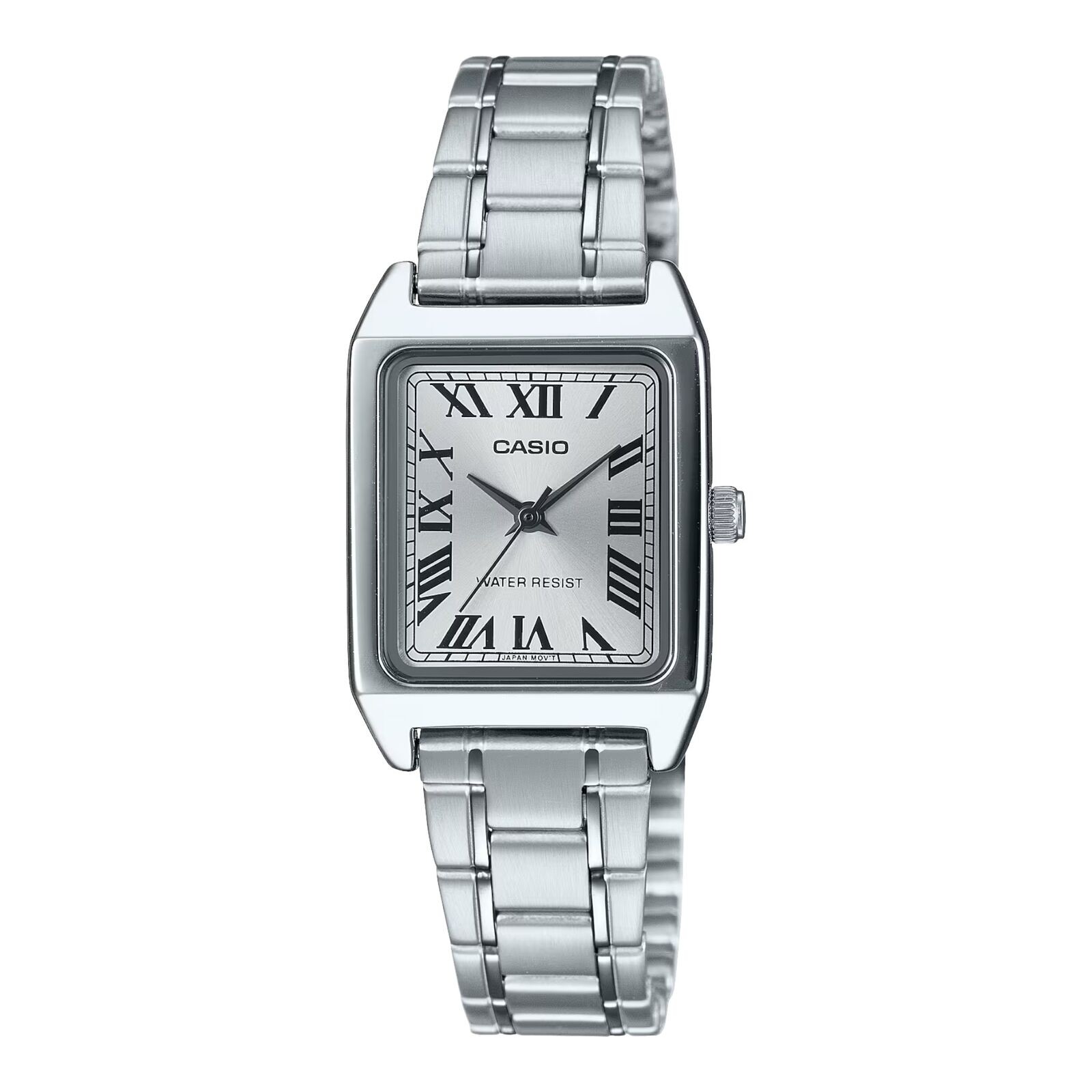 Casio LTP-V007D-7B Womens Analogue Watch White Dial Silver Band Classic Square
