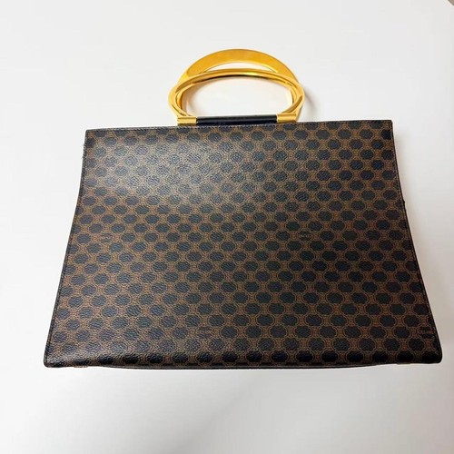 CELINE Dot Handbag Brown Womens Used From Japan