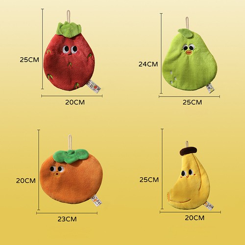 Cartoon Hand Towel Cute Fruit Kitchen Towel Kitchen Cleaning Cloth - Picture 3 of 16