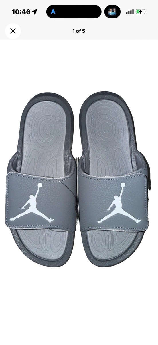 Nike Men's Jordan Hydro 6 Cool Grey Size 7 881473-004 Slides