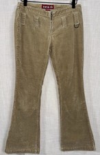 Vintage Y2K Zanadi Pants Low Rise Corduroy Flare Jeans Tan Sz 3 Juniors Zana Di