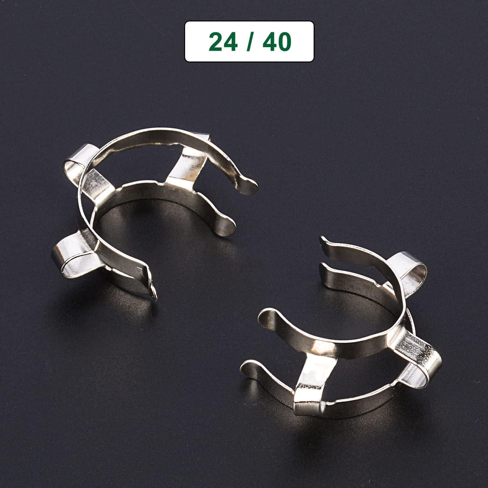 5 PCS Metal Joint Clips 24mm Keck Clamp #24 Fits 24/40 Lab Glass Ground ...