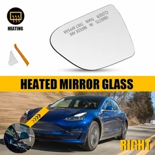 Mirror Glass Power Heated For 2017 2018-2021 2022 2023 Tesla Model 3 Right Side