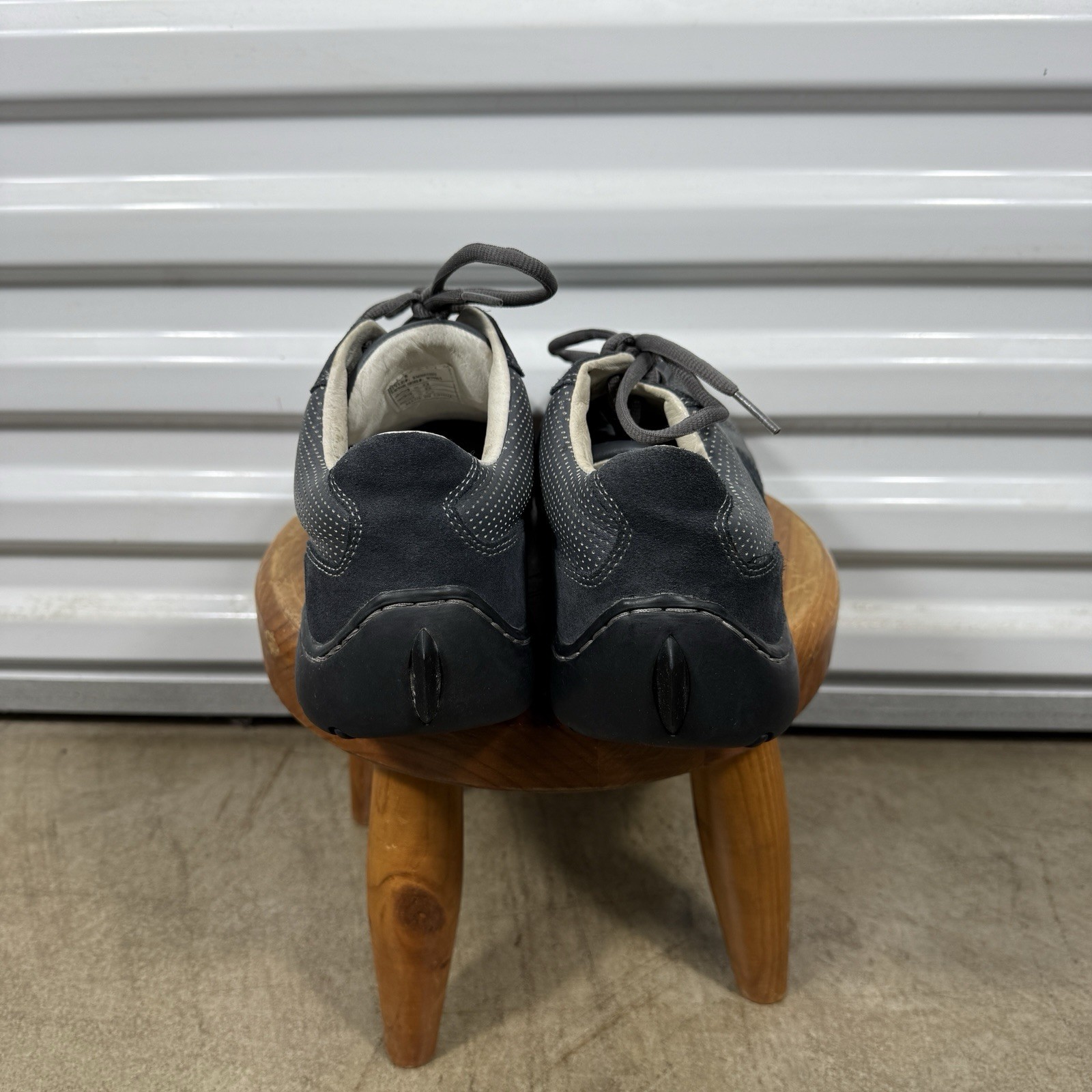 Kenneth Cole Reaction Mens Black Leather Lace Up Sneaker Chunky Dad Shoes Size 8