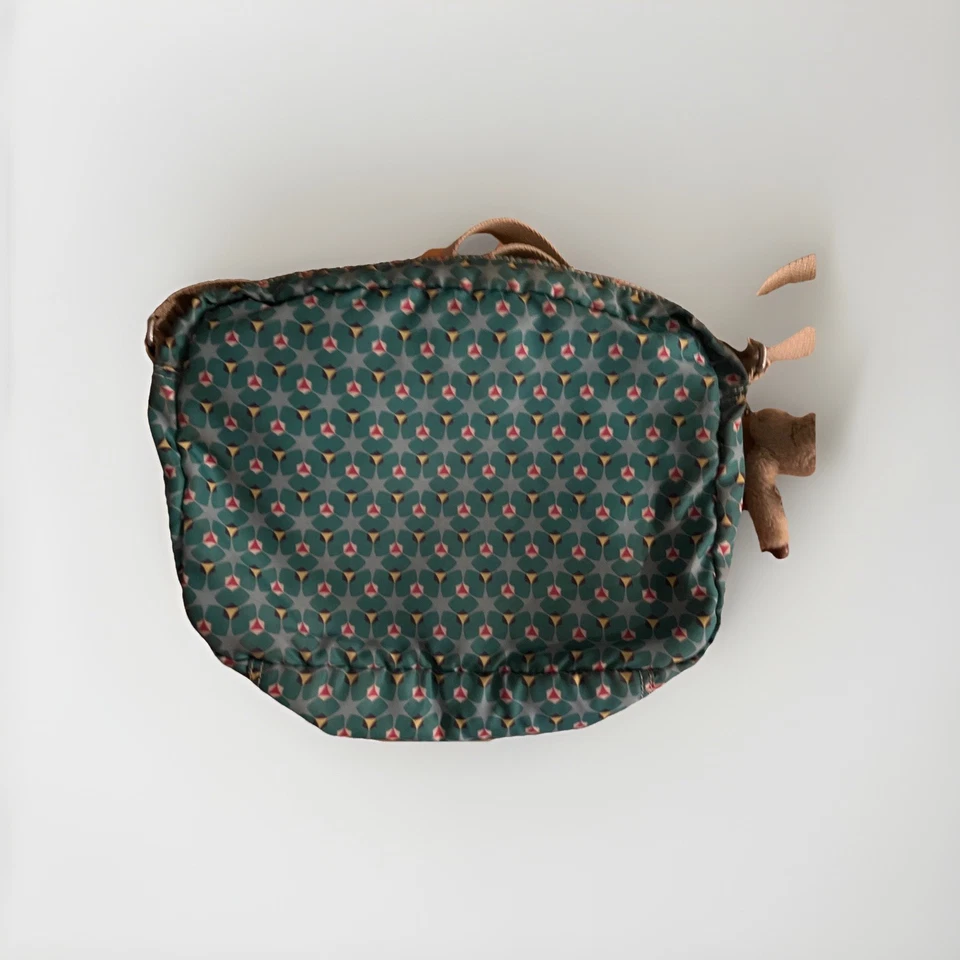 Kipling Crossbody Bag Clover Blue Geometric with Monkey Keychain - Image 3 of 4