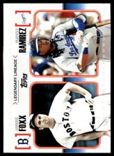 Jimmie Foxx / Manny Ramirez 2010 Topps #LL6 FREE SHIPPING AutographDen