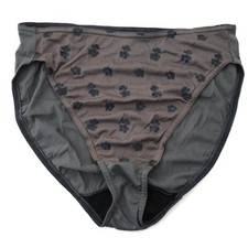 NEW Warner's VTG Flower Charms Silky High Cut Brief Panty XL X-LARGE