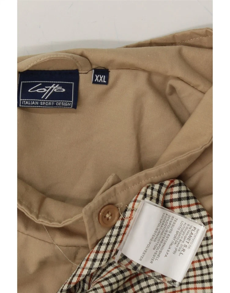 LOTTO Mens Bomber Jacket UK 44 2XL Beige Polyester II19 - Image 3 of 3