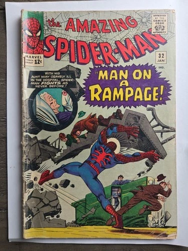 Amazing Spider-Man #32 (1966) Marvel Comics – Man on a Rampage – Silver Age